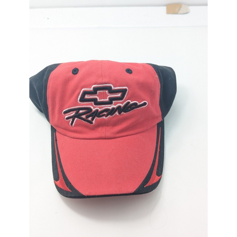 Chevrolet Chevy Racing Hat Cap Strapback Adjustable Black & Red Embroided NASCAR - Picture 5 of 6